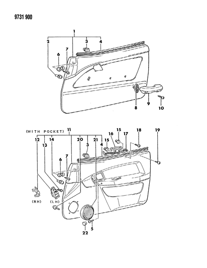 1989 Dodge Colt Screw, Tapping (4X16) Diagram for MF453915