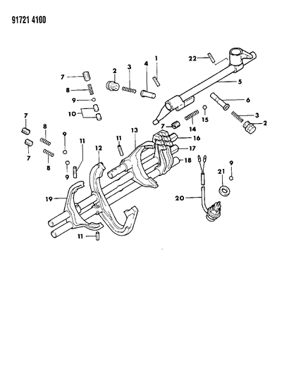 1991 Dodge Ram 50 Neutral Safety Switch Diagram for MD730709