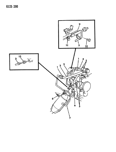 1986 Chrysler LeBaron Base Air Pump Tubing Diagram 1 - Thumbnail