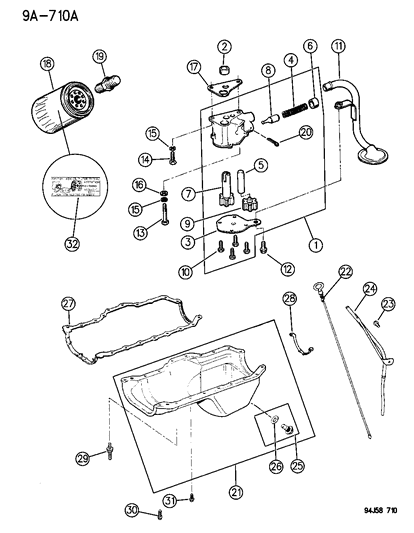 1995 Jeep Wrangler Engine Oiling Diagram 1 - Thumbnail