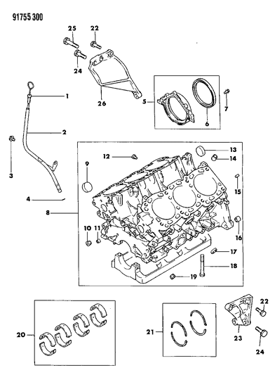 1991 Dodge Ram 50 Cylinder Block Diagram 2 - Thumbnail