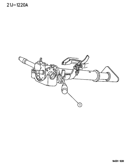 1996 Dodge Ram Wagon Controls , Gearshift , Steering Column Shift Diagram 3 - Thumbnail