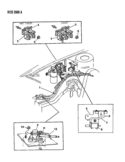 1989 Chrysler LeBaron GTC Vapor Canister Diagram 3 - Thumbnail