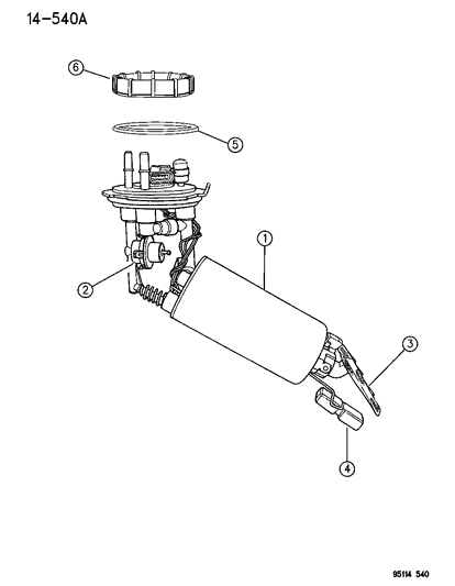 1995 Dodge Stratus Module Package, Pump And Level Unit Diagram for R4778198