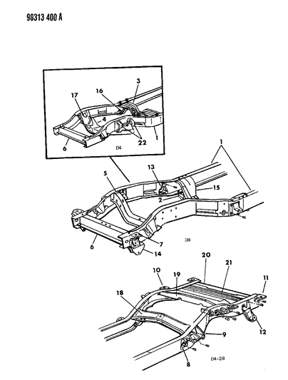 1993 Dodge D350 Frame Diagram 2 - Thumbnail