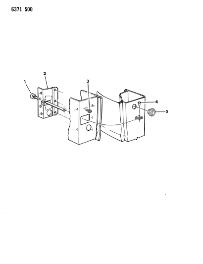 1986 Dodge Ram Wagon Door, Cargo Check Arm Diagram