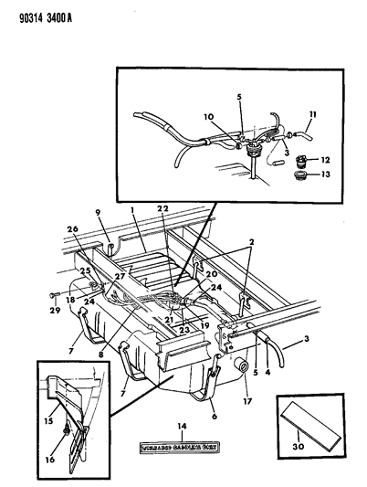 1993 Dodge Ram Wagon Fuel Gauge Sending Unit Diagram for 4279941
