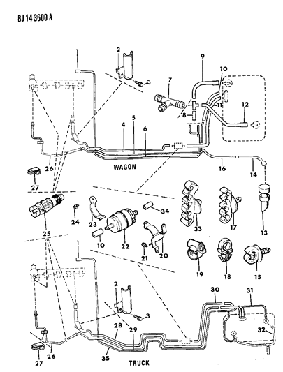 1990 Jeep Comanche Fuel Line Diagram 3 - Thumbnail
