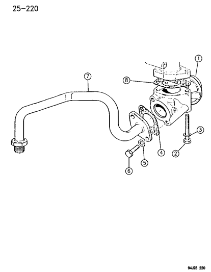 1996 Jeep Cherokee Pipe, EGR Connecting Diagram for 4797722