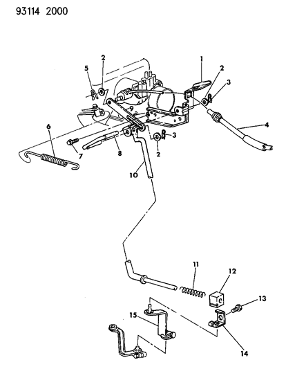 1993 Dodge Caravan Throttle Control Diagram 2 - Thumbnail