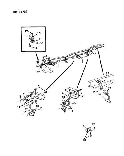 1993 Dodge D350 Exhaust System Diagram 4 - Thumbnail