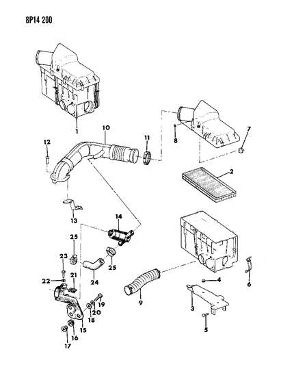 1990 Dodge Monaco Air Cleaner Diagram 2 - Thumbnail