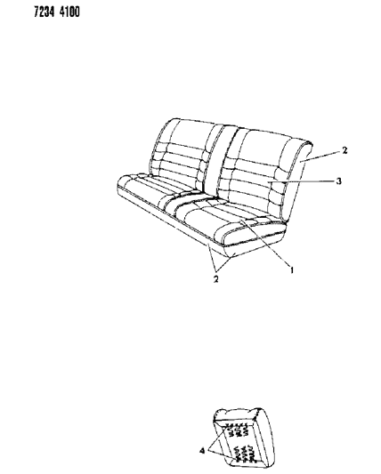 1987 Dodge Aries Rear Seat Diagram 7 - Thumbnail