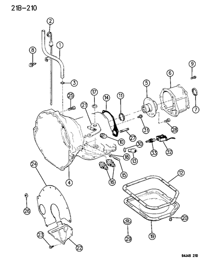 1995 Jeep Wrangler Case & Related Parts Diagram 2 - Thumbnail