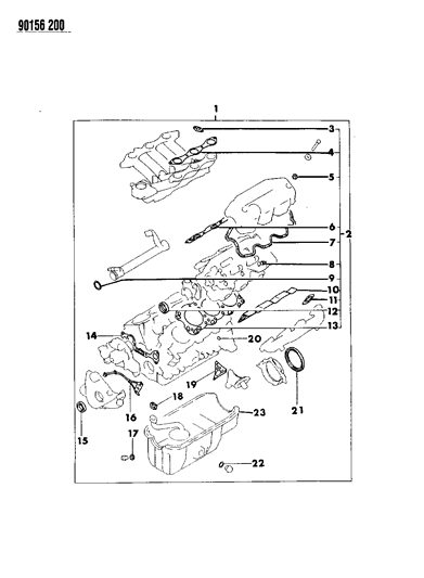 1990 Chrysler New Yorker Base Model Engine Gasket Sets Diagram