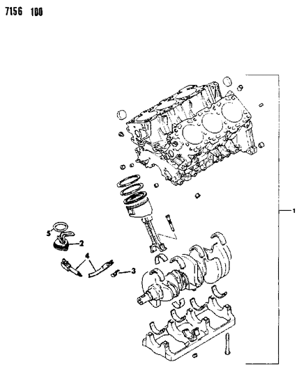 1987 Dodge Caravan Short Engine Diagram 2 - Thumbnail