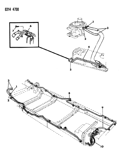 1989 Dodge Dakota Fuel Line Diagram 1 - Thumbnail
