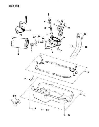 1986 Jeep J20 Engine Oiling Diagram 2 - Thumbnail