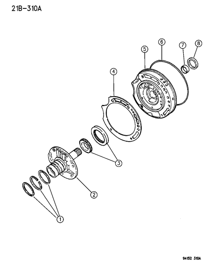 1994 Chrysler LeBaron GTC Oil Pump With Reaction Shaft Diagram