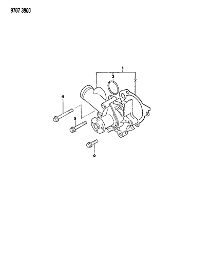 1989 Dodge Colt Water Pump Diagram 1 - Thumbnail