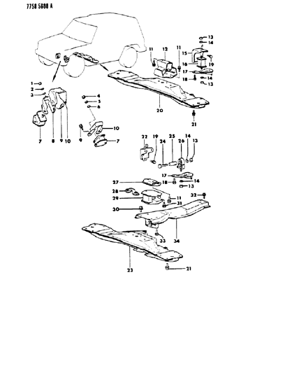 1988 Dodge Raider Engine Mounting Diagram 2 - Thumbnail