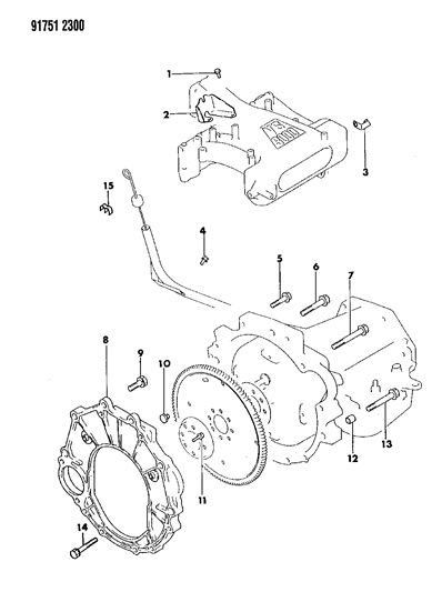 1991 Dodge Ram 50 Mounting Bolts & Brackets Diagram 1 - Thumbnail