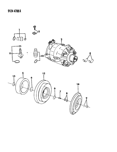 1989 Dodge Dynasty Clutch Coil Diagram for 4462928