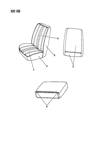 1988 Dodge Caravan Front Seat Diagram 1 - Thumbnail