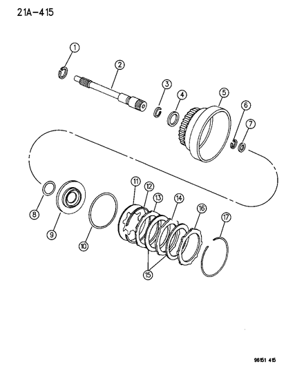 1996 Dodge Caravan Clutch & Input Shaft Diagram 2 - Thumbnail