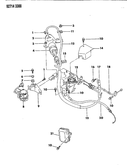 1992 Dodge Ram 50 Speed Control Diagram 2 - Thumbnail