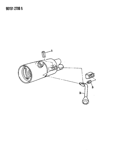 1990 Chrysler New Yorker Base Model Lever - Column Shift & Indicator Diagram
