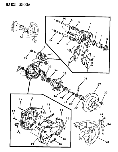 1993 Chrysler LeBaron Wheel Nut, Rear Diagram for 6502738