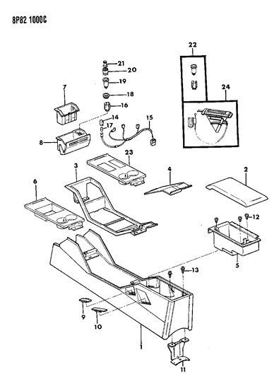 1992 Dodge Monaco Console Diagram 2 - Thumbnail