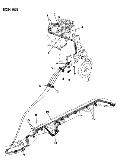1992 Dodge Ram Wagon Fuel Line Diagram 2 - Thumbnail