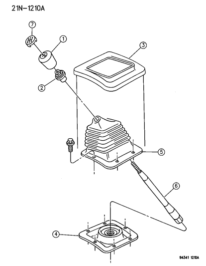1996 Dodge Dakota Shift Boot, Lower Diagram for 53008996