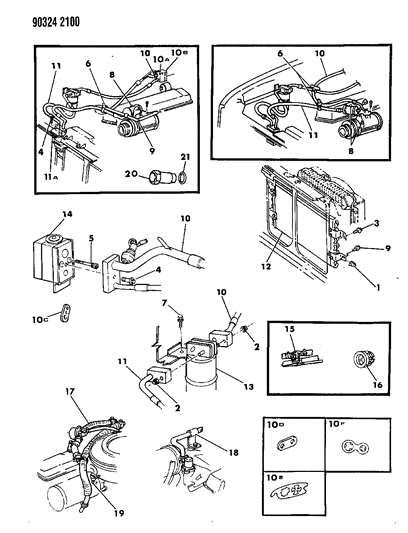 1993 Dodge D350 Plumbing - A/C Diagram 1 - Thumbnail