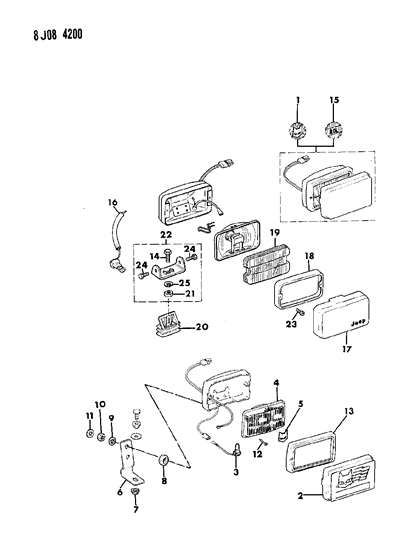 1987 Jeep Grand Wagoneer Screw Diagram for 34201781