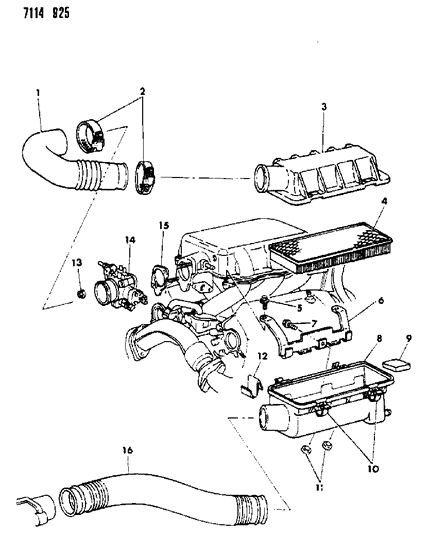 1987 Dodge Caravan Air Cleaner Diagram 4 - Thumbnail