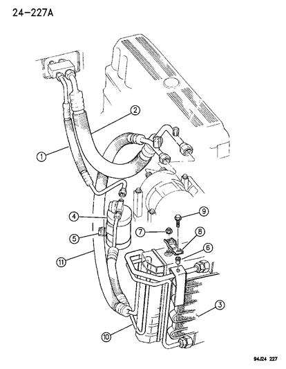 1996 Jeep Cherokee Receiver Drier, Condenser And Lines Diagram 5 - Thumbnail