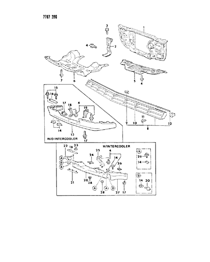1987 Chrysler Conquest Grommet, Screw Diagram for MB083120