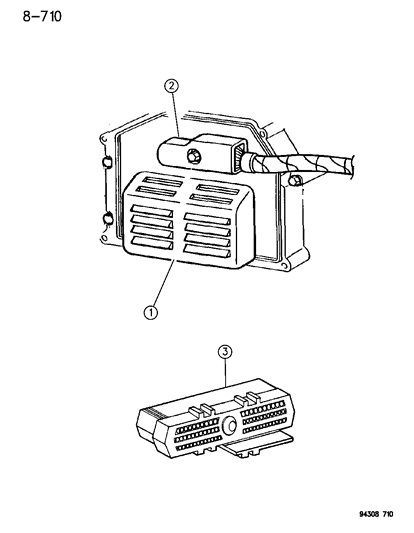 1996 Dodge Dakota Control Module Diagram for R6028342