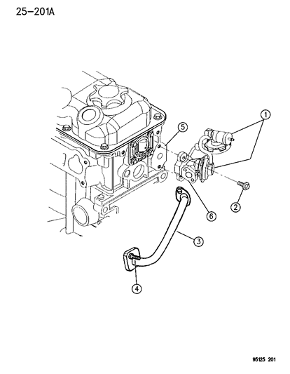 1995 Dodge Neon EGR Valve Diagram for 4287639
