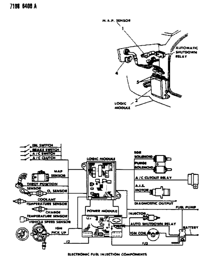 1987 Dodge Charger Relay, Auto Shutdown (Fuel Pump) Diagram for 5233164