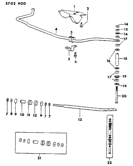 1986 Dodge Ram 50 Stabilizer - Front Diagram 2 - Thumbnail