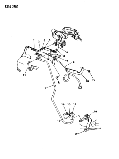 1989 Dodge D150 Throttle Control Diagram 3 - Thumbnail