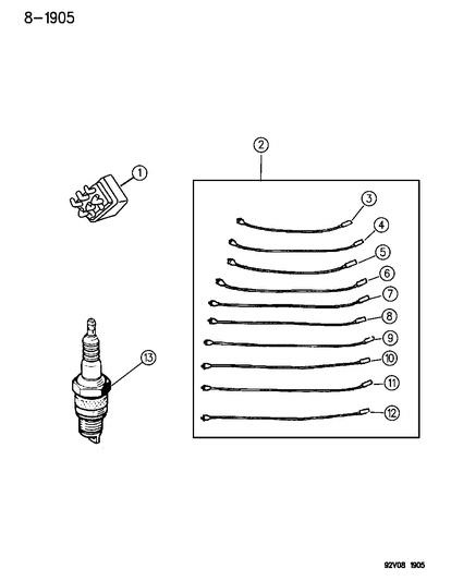 1996 Dodge Viper Cable Diagram for 4763780
