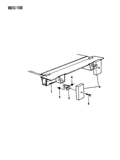 1992 Dodge D350 Bumper, Rear Diagram 1 - Thumbnail
