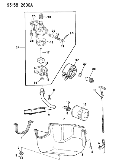 1993 Chrysler LeBaron GTC Engine Oiling Diagram