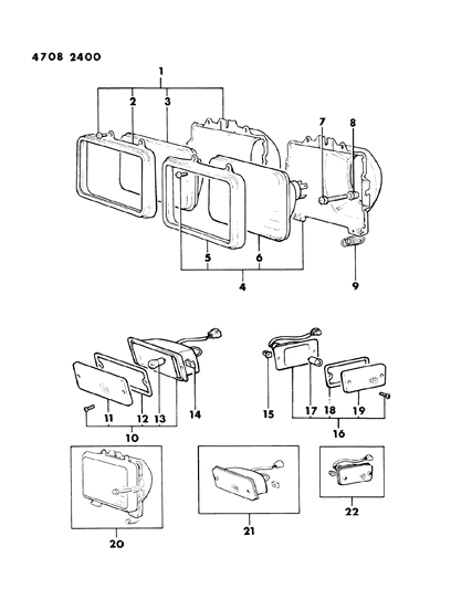 1984 Dodge Ram 50 Parking Lamp Diagram for MB283526