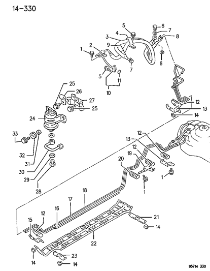 1996 Dodge Stealth Fuel Filter Diagram for MB658136